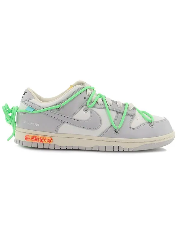 Кроссовки x off white dunk low Nike — изображение 2 из 4, серый/белый