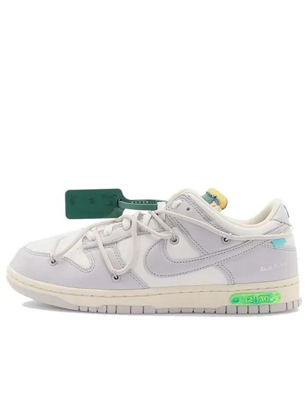 Кроссовки x off white dunk low Nike — изображение 1 из 4, серый/белый