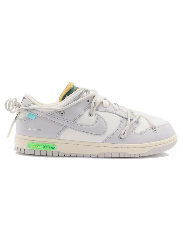 Кроссовки x off white dunk low Nike — изображение 2 из 4, серый/белый