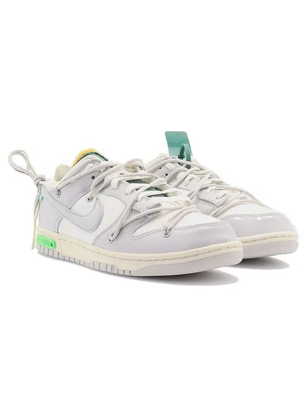 Кроссовки x off white dunk low Nike — изображение 3 из 4, серый/белый