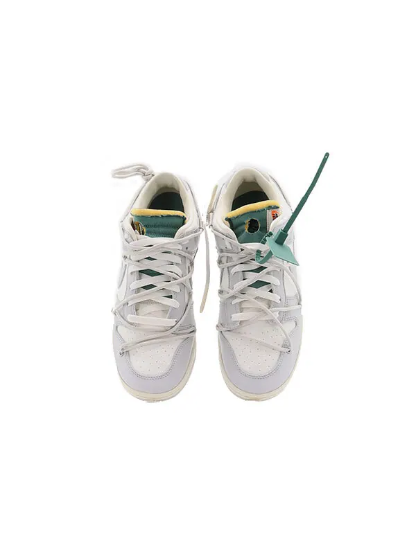 Кроссовки x off white dunk low Nike — изображение 4 из 4, серый/белый