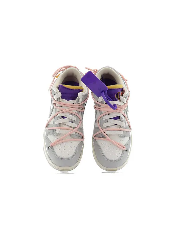 Кроссовки x off white dunk low Nike — изображение 4 из 4, серый/белый