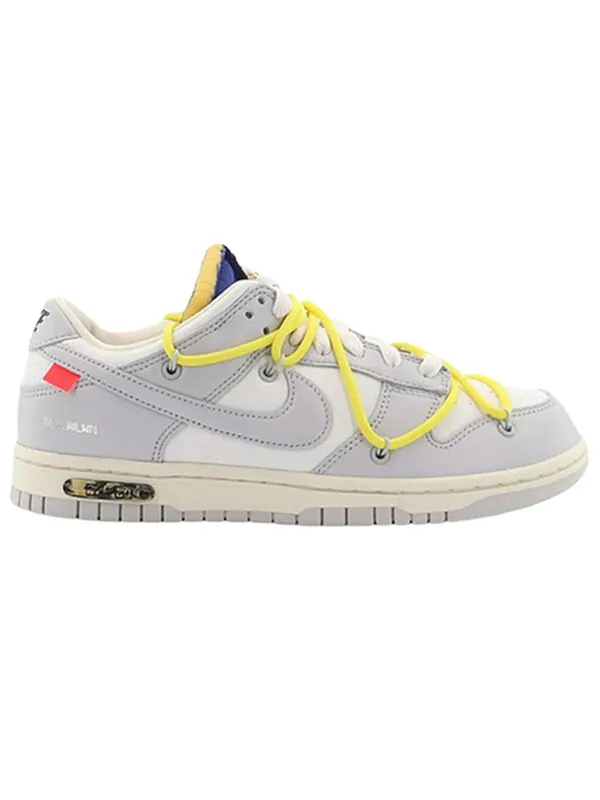 Кроссовки x off white dunk low Nike — изображение 2 из 4, серый/белый