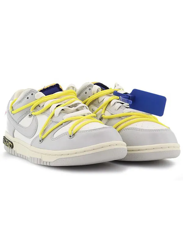 Кроссовки x off white dunk low Nike — изображение 3 из 4, серый/белый