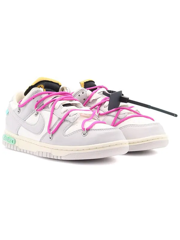 Кроссовки x off-white dunk low 'lot 30 of 50' Nike — изображение 3 из 4, серый/белый