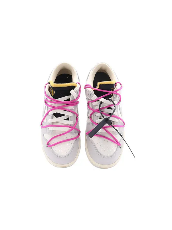 Кроссовки x off-white dunk low 'lot 30 of 50' Nike — изображение 4 из 4, серый/белый