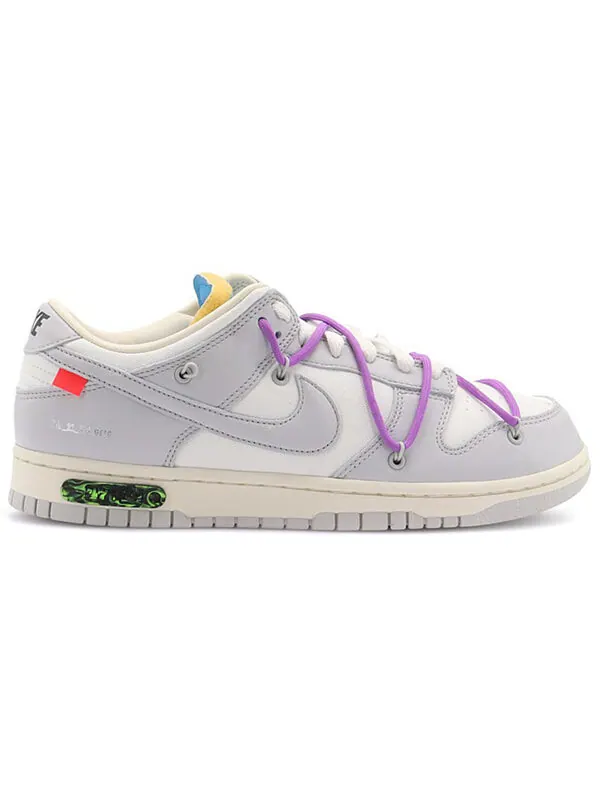 Кроссовки x off white dunk low Nike — изображение 2 из 4, серый/белый
