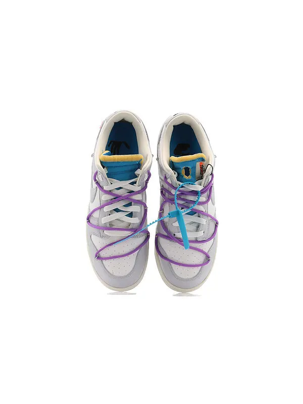 Кроссовки x off white dunk low Nike — изображение 4 из 4, серый/белый