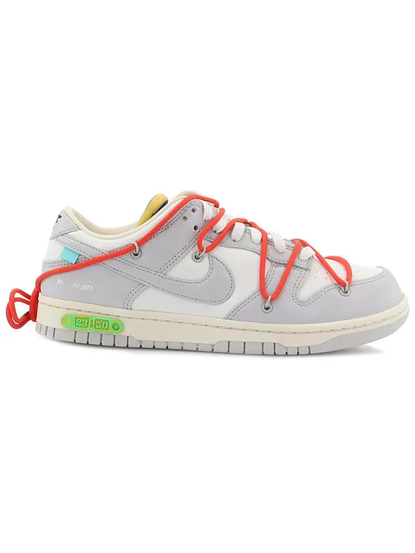 Кроссовки x off white dunk low Nike — изображение 2 из 4, серый/белый