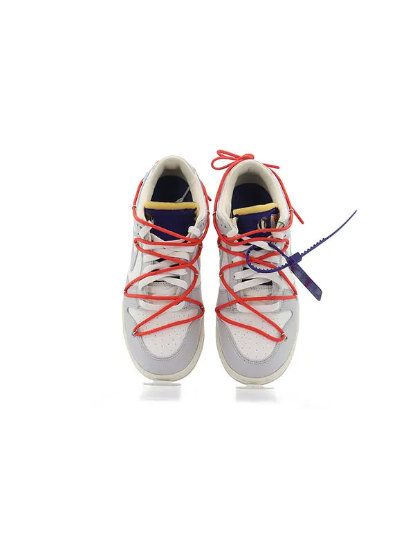 Кроссовки x off white dunk low Nike — изображение 4 из 4, серый/белый