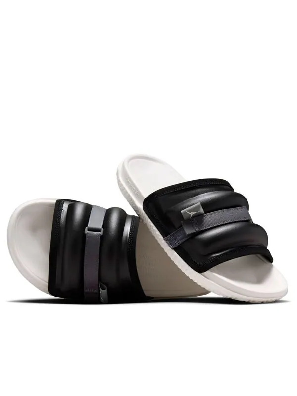 Тапочки super play slide 'black phantom' Air Jordan — изображение 2 из 4, черный/серый