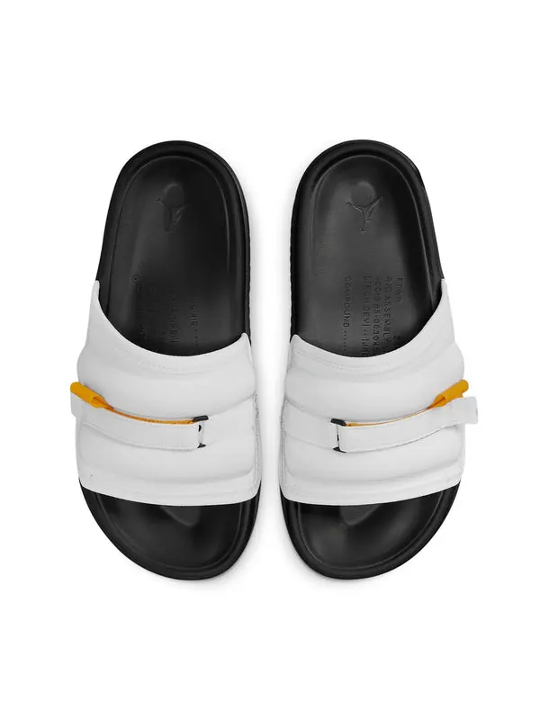 Тапочки super play slide 'white taxi' Air Jordan — изображение 3 из 4, белый/оранжевый
