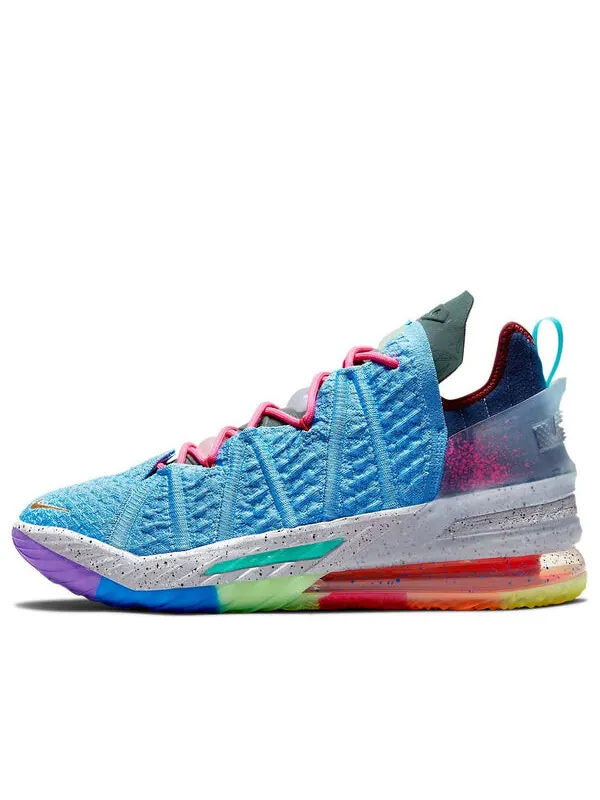 Кроссовки леброн 18 Nike — изображение 1 из 4, синий/белый/фиолетовый