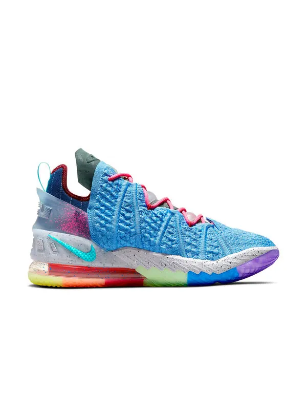 Кроссовки леброн 18 Nike — изображение 2 из 4, синий/белый/фиолетовый