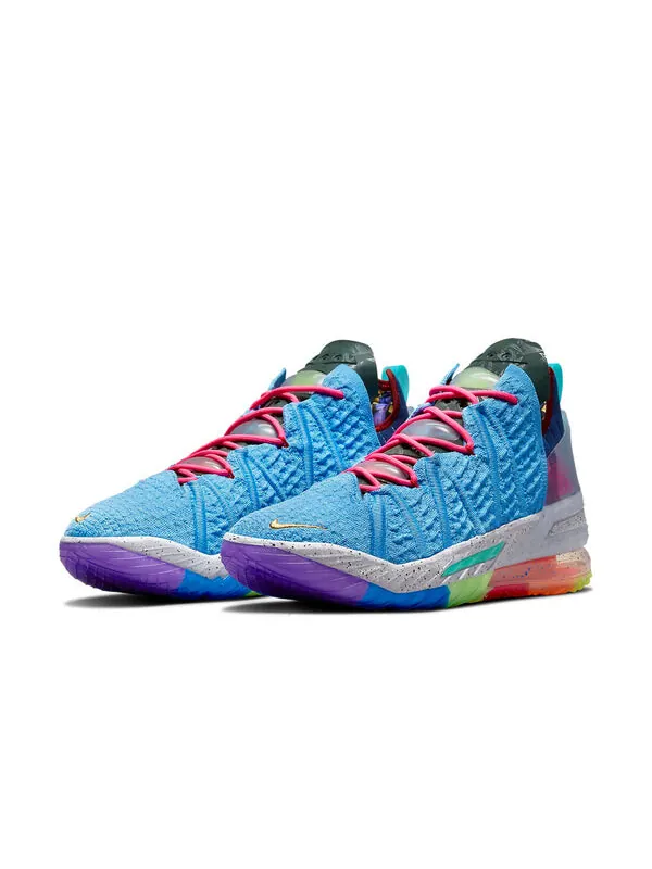 Кроссовки леброн 18 Nike — изображение 3 из 4, синий/белый/фиолетовый