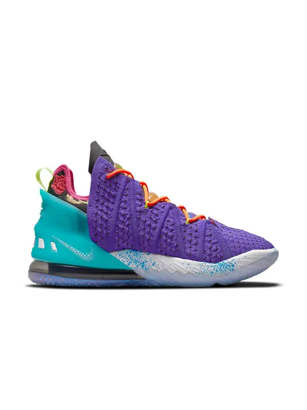 Кроссовки lebron 18 ep Nike — изображение 2 из 4, фиолетовый/мульти-черный
