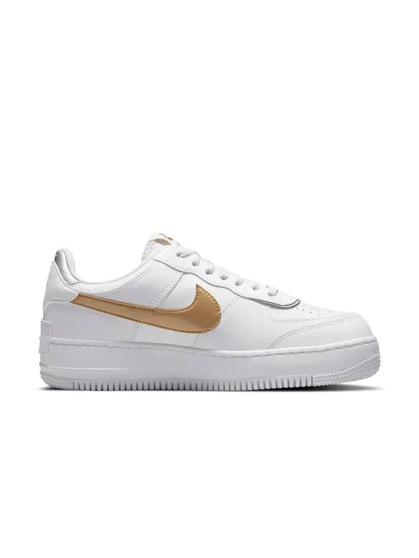 Кроссовки air force 1 shadow Nike — изображение 2 из 4, белый/золотистый/серый