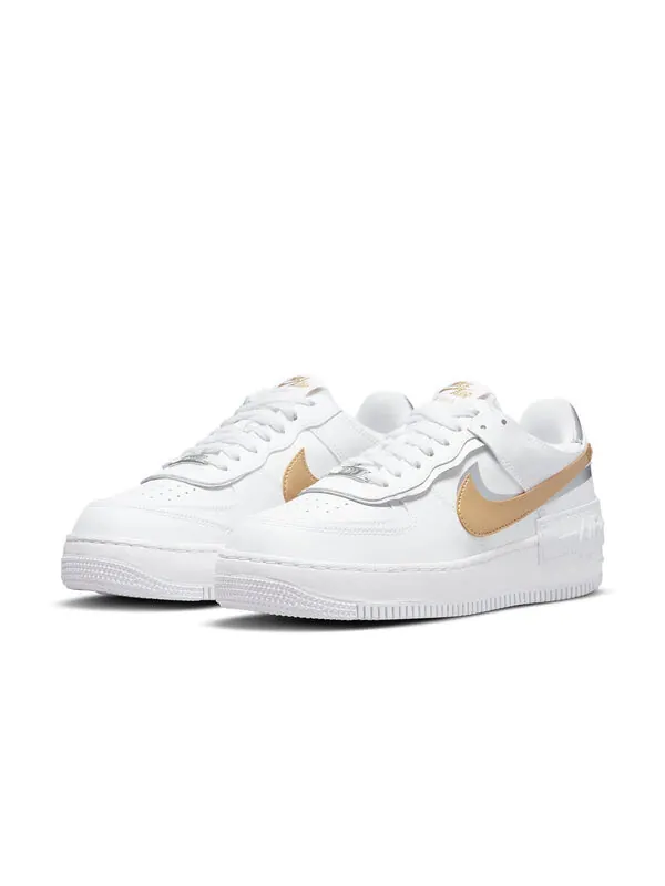 Кроссовки air force 1 shadow Nike — изображение 3 из 4, белый/золотистый/серый