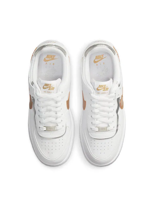 Кроссовки air force 1 shadow Nike — изображение 4 из 4, белый/золотистый/серый