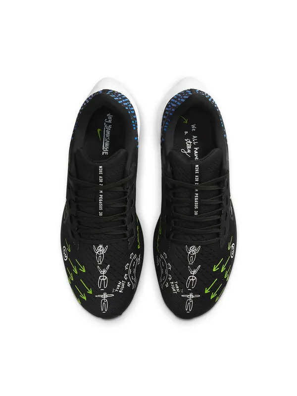 Кроссовки Joy Yamusangie x Air Zoom Pegasus 38 Nike — изображение 4 из 4, черный/белый
