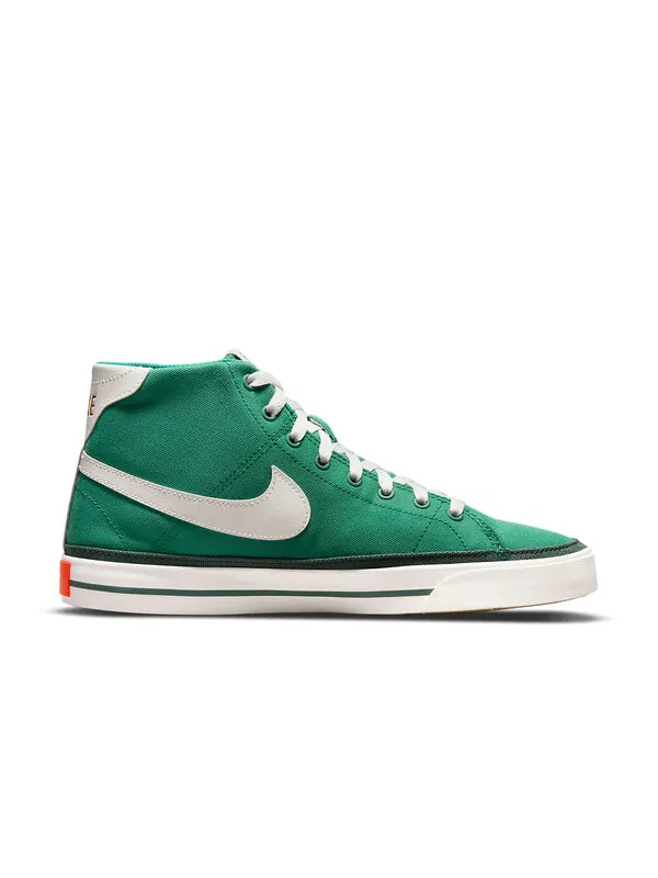 Кроссовки Court Legacy Canvas Mid Nike — изображение 2 из 4, зеленый/белый