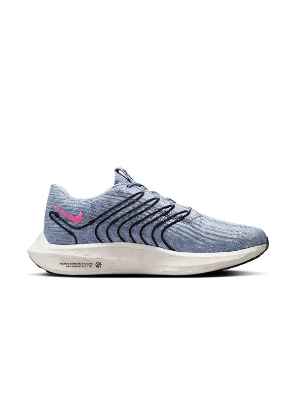 Кроссовки pegasus turbo next nature 'ashen slate pink spell' Nike — изображение 2 из 4, черный/розовый