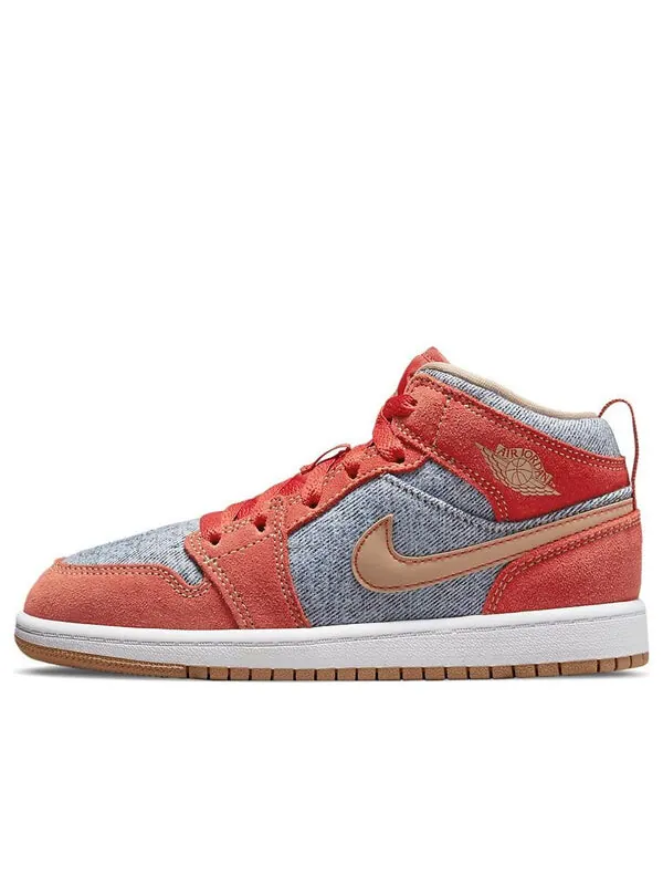 Кроссовки 1 средний размер Air Jordan — изображение 1 из 4, синий/оранжевый