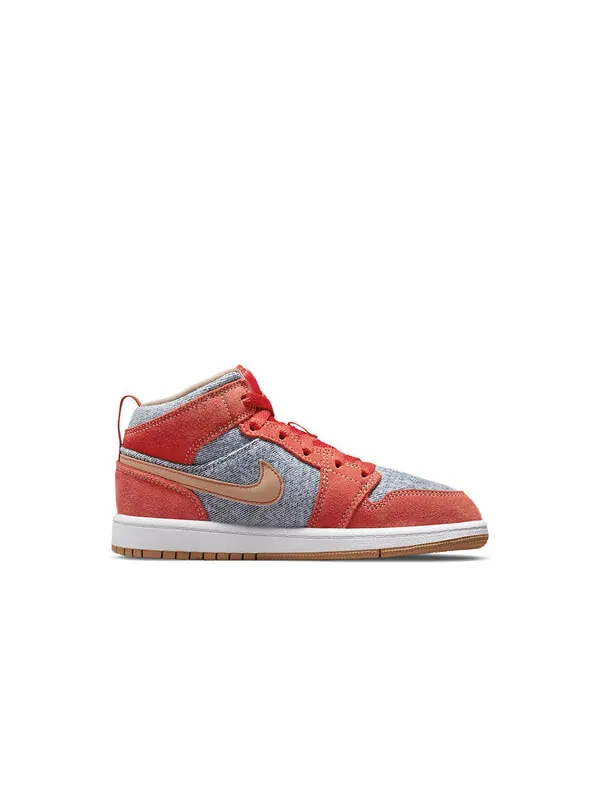 Кроссовки 1 средний размер Air Jordan — изображение 2 из 4, синий/оранжевый