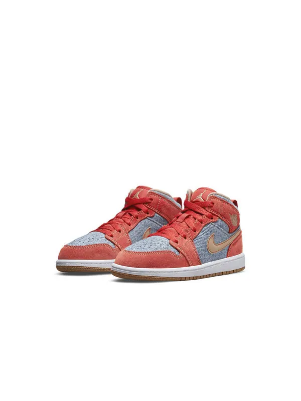 Кроссовки 1 средний размер Air Jordan — изображение 3 из 4, синий/оранжевый