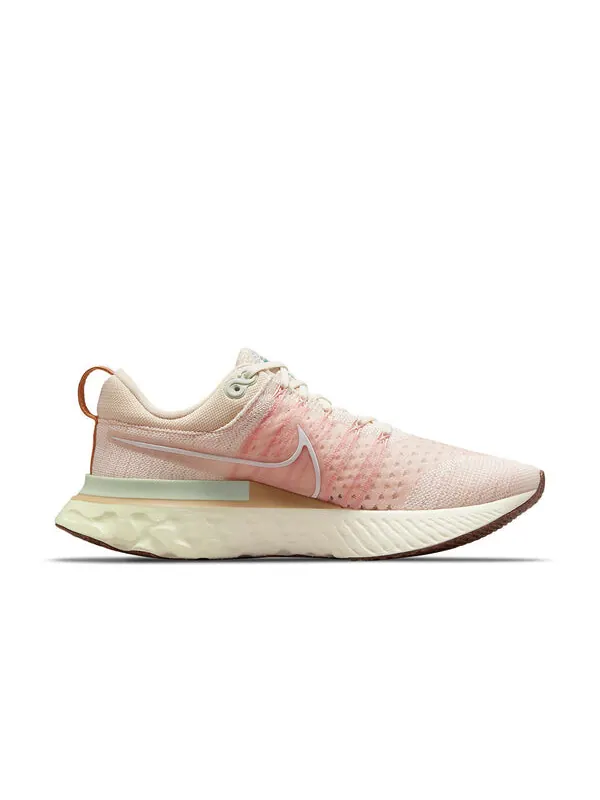 Кроссовки react infinity run flyknit 2 Nike — изображение 2 из 4, розовый/зеленый/белый