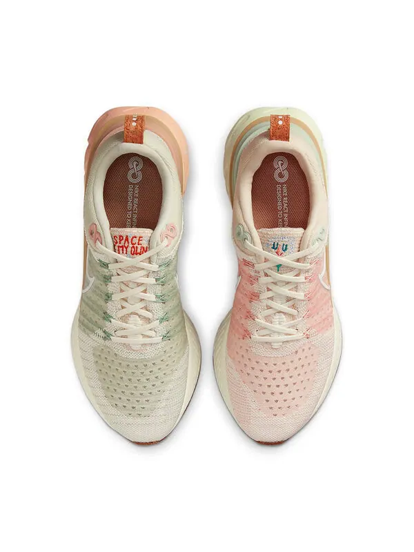 Кроссовки react infinity run flyknit 2 Nike — изображение 4 из 4, розовый/зеленый/белый