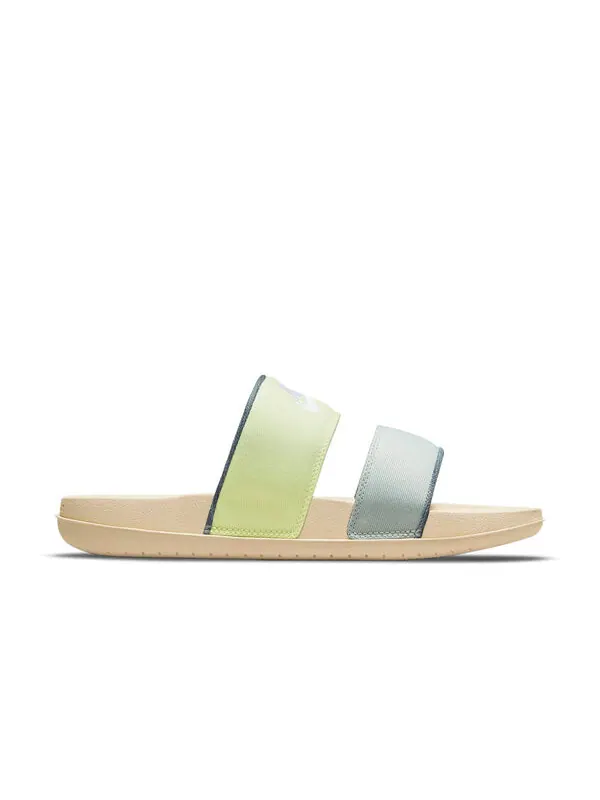 Тапочки offcourt duo slide 'dandy dandelions' Nike — изображение 2 из 4, белый/зеленый
