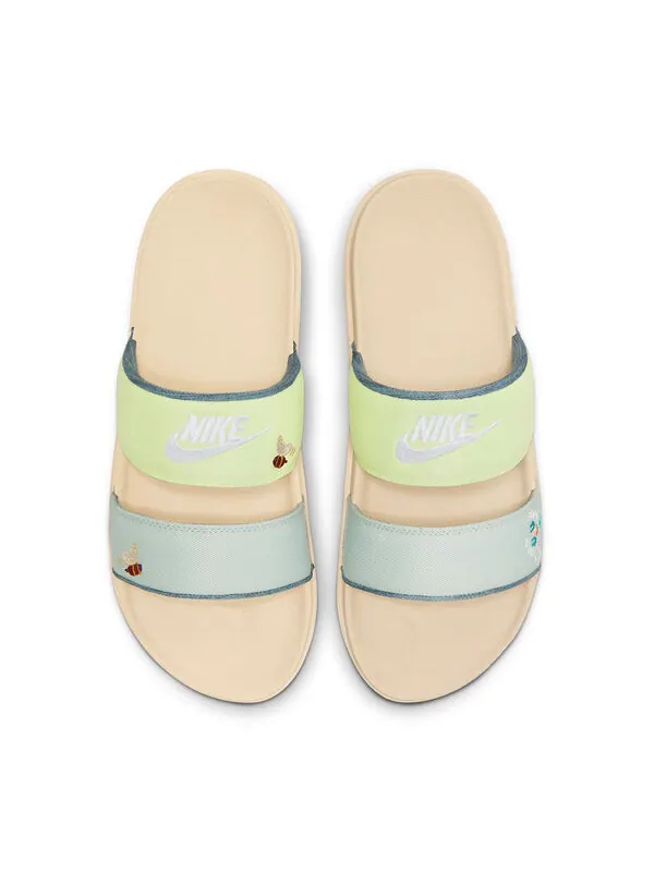 Тапочки offcourt duo slide 'dandy dandelions' Nike — изображение 3 из 4, белый/зеленый