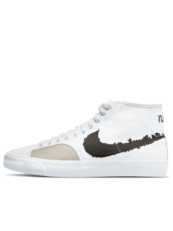 Кроссовки blazer court mid premium sb Nike — изображение 1 из 4, белый/черный/коричневый