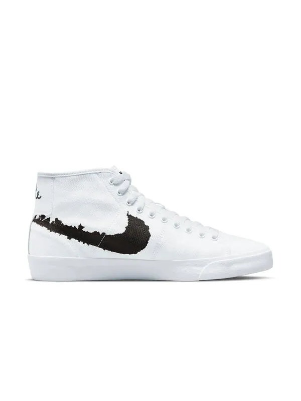 Кроссовки blazer court mid premium sb Nike — изображение 2 из 4, белый/черный/коричневый
