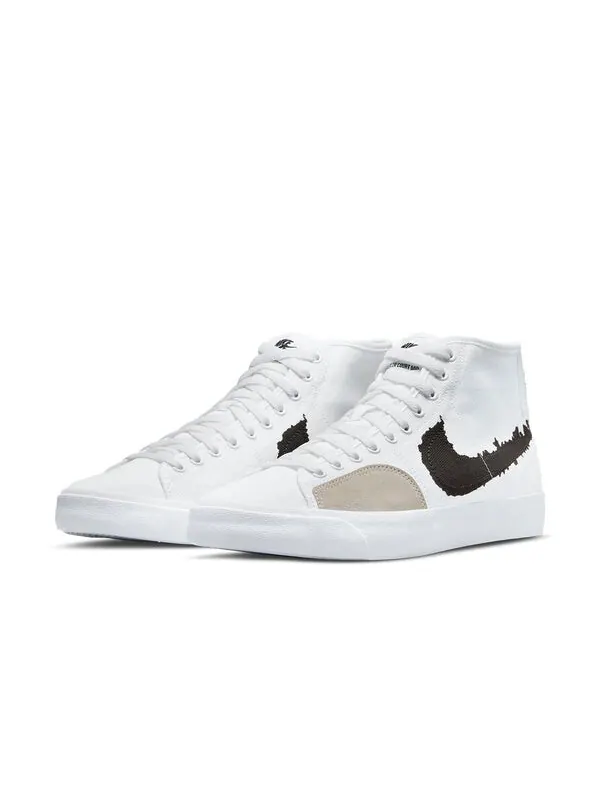 Кроссовки blazer court mid premium sb Nike — изображение 3 из 4, белый/черный/коричневый