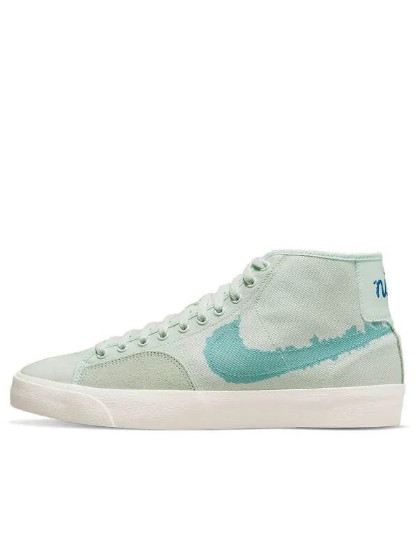 Кроссовки blazer court mid premium sb 'barely green' Nike — изображение 1 из 4, зеленый/синий