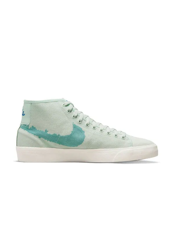 Кроссовки blazer court mid premium sb 'barely green' Nike — изображение 2 из 4, зеленый/синий