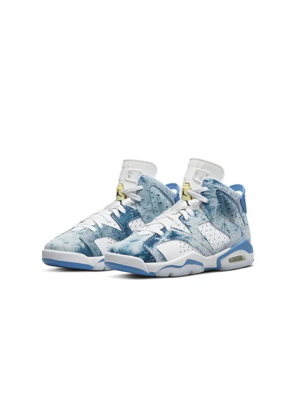 Кроссовки 6 ретро Air Jordan — изображение 2 из 4, белый/синий//черный