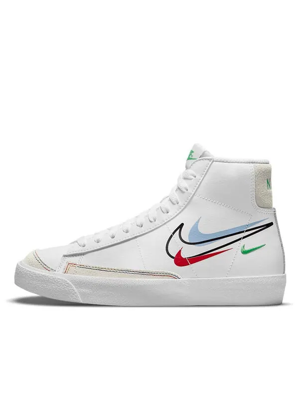 Кроссовки blazer mid '77 'swoosh pack' Nike — изображение 1 из 4, белый/синий/красный