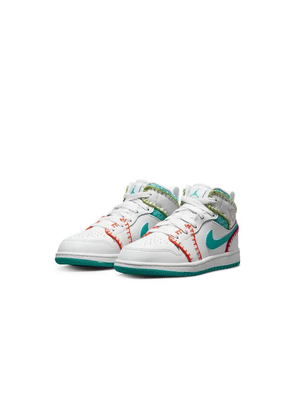 Кроссовки 1 средний размер Air Jordan — изображение 3 из 4, белый/зеленый