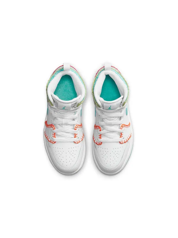 Кроссовки 1 средний размер Air Jordan — изображение 4 из 4, белый/зеленый