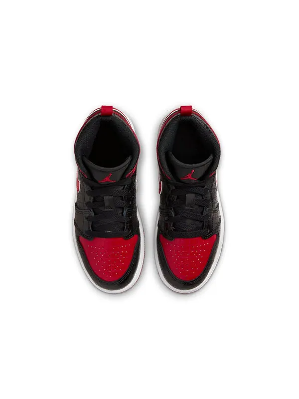 Кроссовки 1 mid ss 'black + red = bred' Air Jordan — изображение 4 из 4, черный/красный/белый