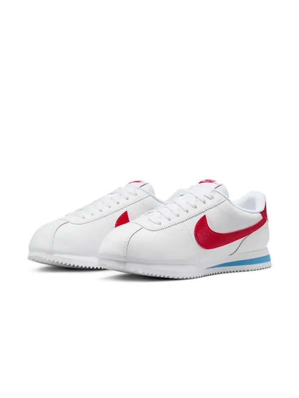 Кроссовки Nike Cortez из натуральной кожи — изображение 3 из 4, белый/красный/синий