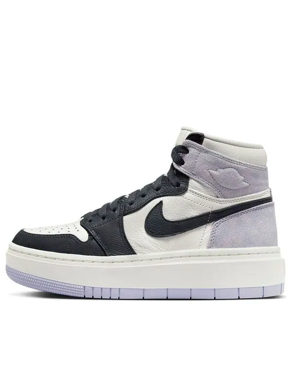 Кроссовки 1 elevate high 'black toe light lilac' Air Jordan — изображение 1 из 4, темный серый