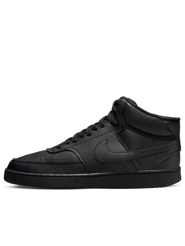 Кроссовки court vision mid next nature 'triple black' Nike — изображение 1 из 4, черный