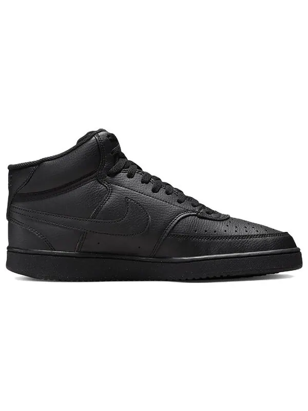 Кроссовки court vision mid next nature 'triple black' Nike — изображение 3 из 4, черный