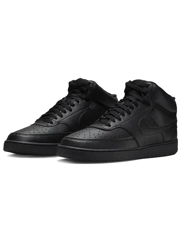 Кроссовки court vision mid next nature 'triple black' Nike — изображение 4 из 4, черный