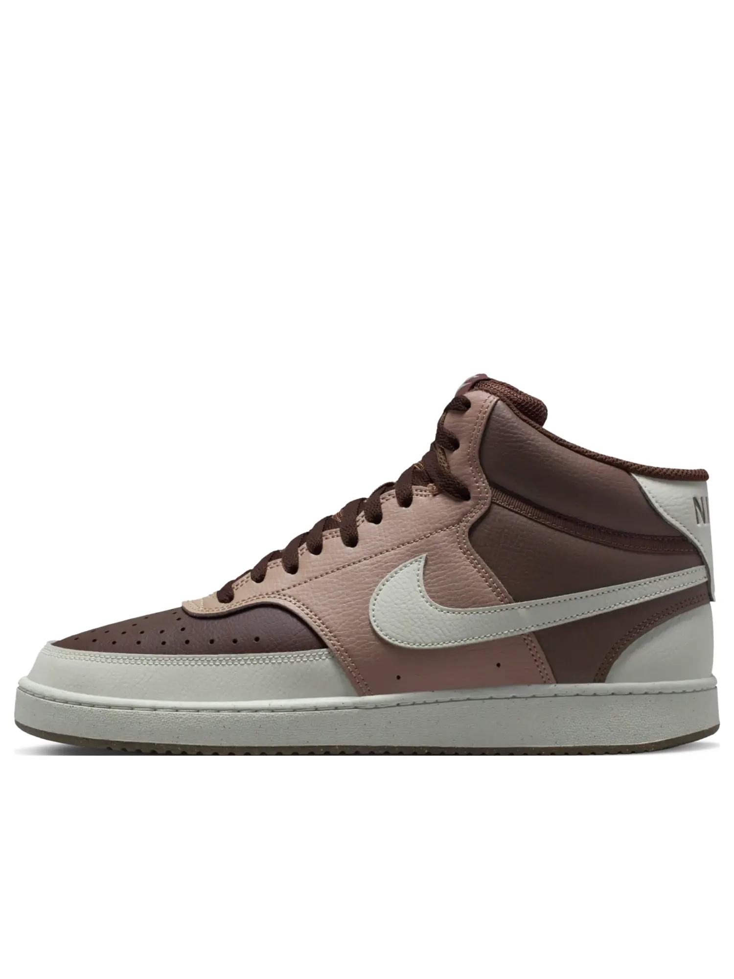 Кроссовки Nike Court Vision Mid Next Nature 'Baroque Brown Light Bone' — изображение 1 из 6, коричневый