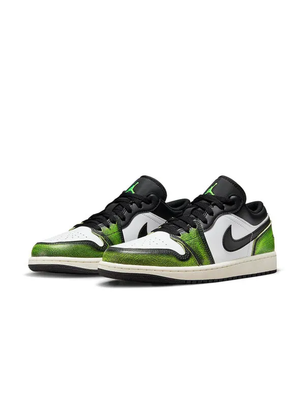 Кроссовки 1 low se Air Jordan — изображение 3 из 4, белый/черный/зеленый